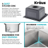 Kraus Fairlane KHT63118 - 18” Drop In / Top Mount Bar 18-Gauge Stainless Steel Kitchen Sink