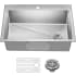 Kraus Fairlane KHT64030 - 30” Drop In / Top Mount Single Bowl 18-Gauge Stainless Steel Kitchen Sink