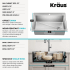 Kraus Fairlane KHT64030 - 30” Drop In / Top Mount Single Bowl 18-Gauge Stainless Steel Kitchen Sink