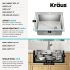 Kraus Fairlane KHT64124 - 24” Drop In / Top Mount Single Bowl 18-Gauge Stainless Steel Kitchen Sink