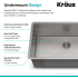 Kraus Standart PRO Series KHU10030100100MB - 30 Inch Undermount Single Bowl Stainless Steel Kitchen Sink Undermount Design