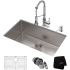 Kraus Standart PRO Series KHU10030161053CH - 30 Inch Undermount Kitchen Sink with Commercial Pull-Down Faucet