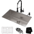 Kraus Standart PRO Series KHU10030161053MB - 30" Undermount Kitchen Sink w/ BoldenCommercial Pull-Down Faucet and Soap Dispenser in Matte Black