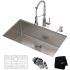 Kraus Standart PRO Series KHU10030161053SSCH - 30" Undermount Kitchen Sink w/ BoldenCommercial Pull-Down Faucet and Soap Dispenser in Stainless Steel/Chrome