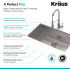 Kraus Standart PRO Series KHU10030161053SSCH - 30 Inch Undermount Single Bowl Stainless Steel Kitchen Sink Features