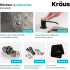 Kraus Standart PRO Series KHU10030161053SSMB - 30 Inch Undermount Single Bowl Stainless Steel Kitchen Sink Items Included
