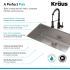 Kraus Standart PRO Series KHU10032161053MB - 32 Inch Undermount Single Bowl Stainless Steel Kitchen Sink Features