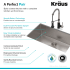 Kraus Standart PRO Series KHU10032161053SSMB - 32 Inch Undermount Single Bowl Stainless Steel Kitchen Sink Features