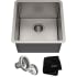 Kraus Standart PRO Series KHU10117 - 17" Undermount Single Bowl 16 Gauge Stainless Steel Bar Kitchen Sink with Accessories