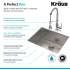 Kraus Standart PRO Series KHU10123161053CH - 23 Inch Undermount Single Bowl Stainless Steel Kitchen Sink Features