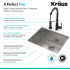 Kraus Standart PRO Series KHU10123161053MB - 23 Inch Undermount Single Bowl Stainless Steel Kitchen Sink Features