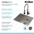 Kraus Standart PRO Series KHU10123161053SSMB - 23 Inch Undermount Single Bowl Stainless Steel Kitchen Sink Features
