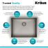 Kraus Standart PRO Series KHU10123 - Undermount Single Bowl Stainless Steel Kitchen Sink Features