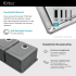 Kraus Standart PRO Series KHU10233 - 33 Inch Undermount 16 Gauge Stainless Steel 50/50 Double Bowl Kitchen Sink Features