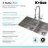 Kraus Standart PRO Series KHU10333161053CH - 33" Undermount Kitchen Sink w/ Bolden Commercial Pull-Down Faucet Features