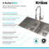 Kraus Standart PRO Series KHU10333161053SSCH - 33 Inch Undermount Double Bowl Stainless Steel Kitchen Sink Features
