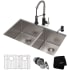 Kraus Standart PRO Series KHU10333161053SSMB - 33 Inch Undermount Double Bowl Stainless Steel Kitchen Sink