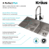 Kraus Standart PRO Series KHU10333161053SSMB - 33 Inch Undermount Double Bowl Stainless Steel Kitchen Sink Features