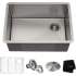 Kraus Standart PRO Series KHU11125 - 25" Undermount Single Bowl 16 Gauge Stainless Steel Kitchen Sink with Accessories