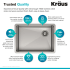 Kraus Standart PRO Series KHU11125 - Undermount Single Bowl 16 Gauge Stainless Steel Kitchen Sink Features