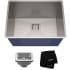 Kraus Pax Series KHU24L - 24" Undermount 18 Gauge Stainless Steel Single Bowl Laundry/Utility Sink with Accessories