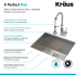 Kraus Pax Series KHU24L161053CH - 24 Inch Undermount Single Bowl Laundry and Utility Sink Features