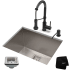 Kraus Pax Series KHU24L161053MB - 24 Inch Undermount Single Bowl Laundry and Utility Sink