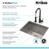 Kraus Pax Series KHU24L161053MB - 24 Inch Undermount Single Bowl Laundry and Utility Sink Features