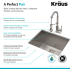 Kraus Pax Series KHU24L161053SS - 24 Inch Undermount Single Bowl Laundry and Utility Sink Features