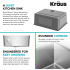 Kraus Fairlane KHU6012410 - 24” Undermount Laundry Utility Single Bowl 18-Gauge Stainless Steel Kitchen Sink