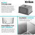 Kraus Fairlane KHU63117 - 17â€ Undermount Bar 18-Gauge Stainless Steel Kitchen Sink