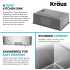 Kraus Fairlane KHU64027 - 27” Undermount Single Bowl 18-Gauge Stainless Steel Kitchen Sink