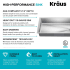 Kraus Fairlane KHU6403355 - 33” ADA Compliant Undermount Single Bowl 18-Gauge Stainless Steel Kitchen Sink