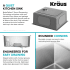 Kraus Fairlane KHU64121 - 21” Undermount Single Bowl 18-Gauge Stainless Steel Kitchen Sink