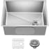 Kraus Fairlane KHU64123 - 23” Undermount Single Bowl 18-Gauge Stainless Steel Kitchen Sink