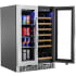 Koolmore KMCWB1830SS - 24 in. Dual Zone, Full Glass Door, 21-Bottle/60-Can Wine and Beverage Cooler, Freestanding or Built-in Unit, 4 cu ft. KM-CWB1830-SS.