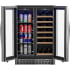 Koolmore KMCWB1830SS - 24 in. Dual Zone, Full Glass Door, 21-Bottle/60-Can Wine and Beverage Cooler, Freestanding or Built-in Unit, 4 cu ft. KM-CWB1830-SS.