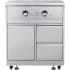 Koolmore KMOKSSBC - 32 in. Outdoor Kitchen Liquid Propane Side Burner with Bottom Cabinet in Stainless-Steel (KM-OKS-SBC)