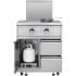 Koolmore KMOKSSBC - 32 in. Outdoor Kitchen Liquid Propane Side Burner with Bottom Cabinet in Stainless-Steel (KM-OKS-SBC)