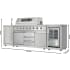 Koolmore KMOKSBQHUB - Reserve Outdoor Kitchen Island with 6 Burner Grill and Side Burner, Sink, Storage Cabinet and Beverage Refrigerator in Stainless-Steel