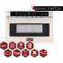 Kucht Professional KMD24S - 24 Inch Built-In Microwave Drawer in Front View