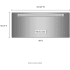 KitchenAid KOWT104ESS - 24 Inch Warming Drawer with 1.1 cu. ft. Capacity (dimension view)