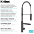 Kraus Artec Pro Series KPF1604MB - Commercial Style Pull Down Kitchen Faucet Features