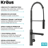 Kraus Artec Pro Series KPF1604MBSFSB - Commercial Style Pull Down Kitchen Faucet Features