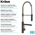 Kraus Artec Pro Series KPF1604SFACBMB - Commercial Style Pull Down Kitchen Faucet Features