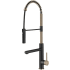 Kraus Artec Pro Series KPF1604SFACBMB - Commercial Style Pull-Down Single Handle Kitchen Faucet with Pot Filler in Spot Free Antique Champagne Bronze / Matte Black