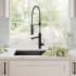 Kraus Artec Pro Series KPF1605SFSMB - Commercial Style 2-Function Single Handle Pull Down Kitchen Faucet with Pot Filler
