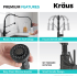 Kraus Bolden Series KPF1610MB - Commercial Style 2-Function Single Handle Pull Down Kitchen Faucet in Matte Black