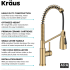 Kraus Coda Series KPF1617BB - 2-Function Single Handle Pull Down Kitchen Faucet in Spot-Free Brushed Brass