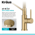 Kraus Coda Series KPF1617BB - 2-Function Single Handle Pull Down Kitchen Faucet in Spot-Free Brushed Brass